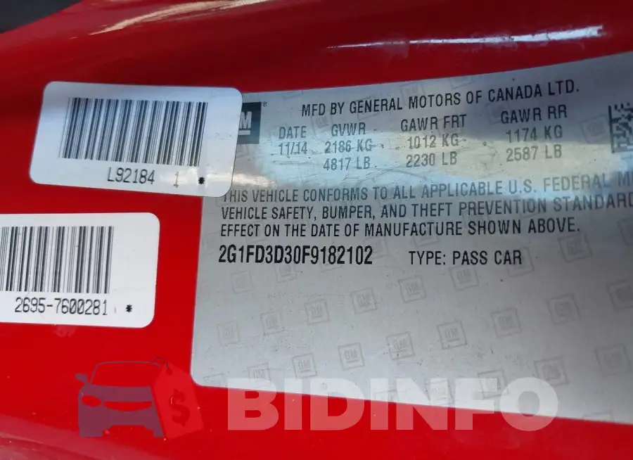 2G1FD3D30F9182102 Photo# 9