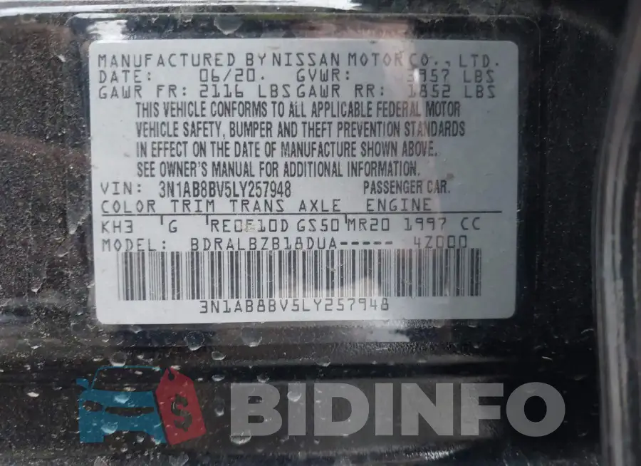 3N1AB8BV5LY257948 Photo# 9