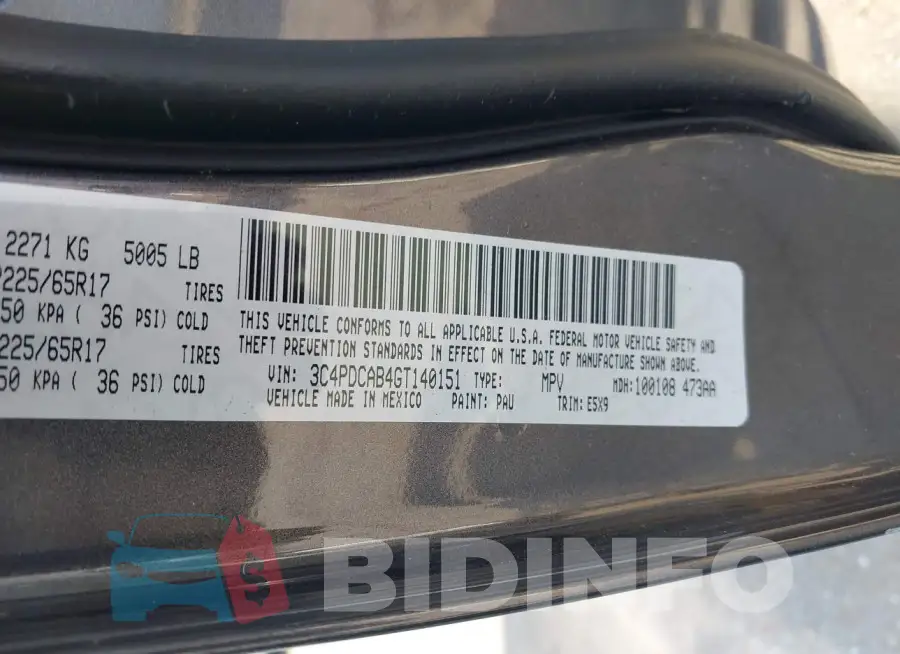 3C4PDCAB4GT140151 Photo# 9