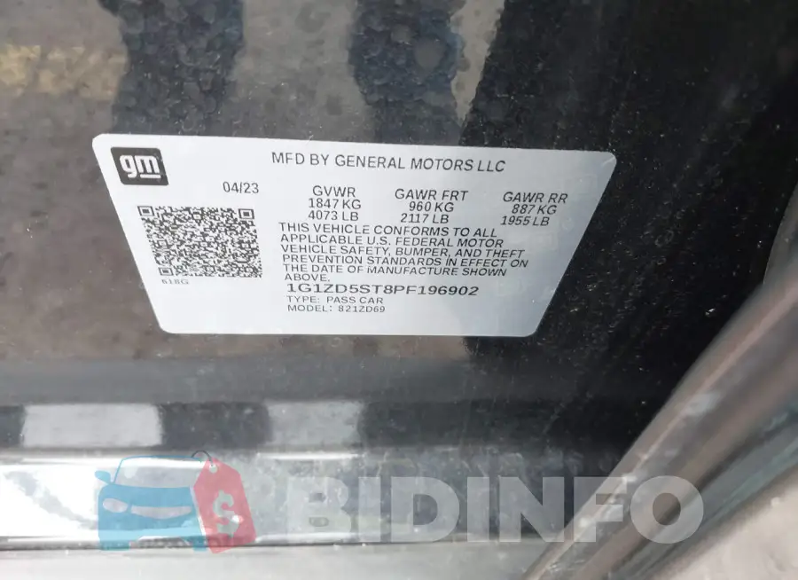 1G1ZD5ST8PF196902 Photo# 9