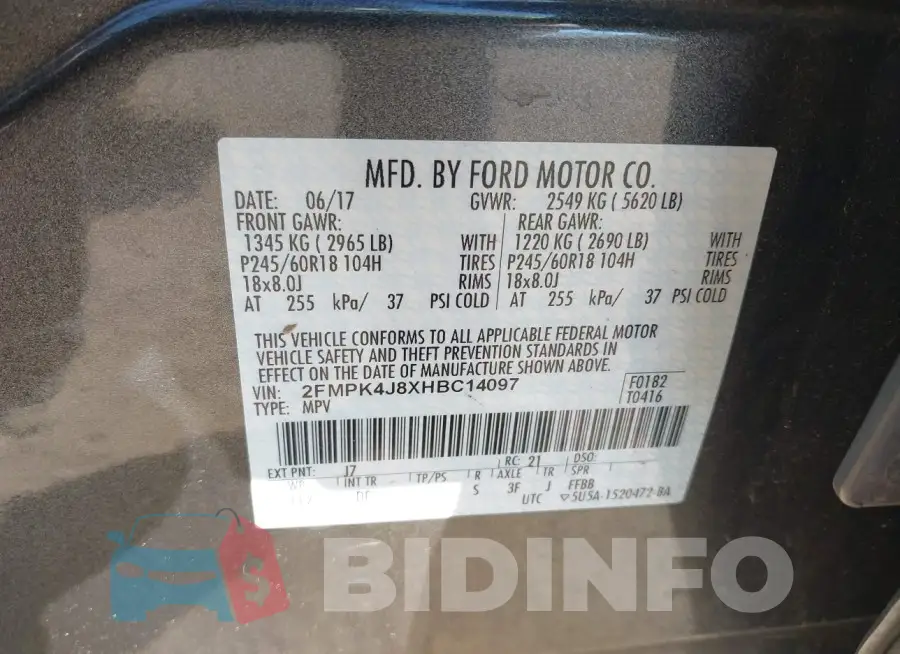 2FMPK4J8XHBC14097 Photo# 9