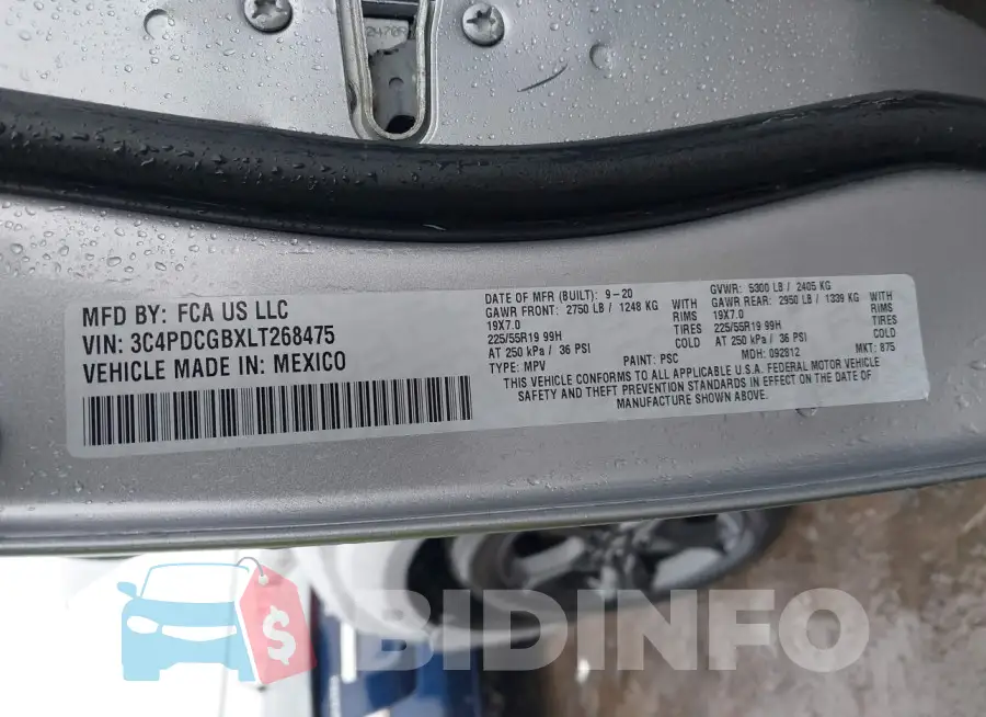 3C4PDCGBXLT268475 Photo# 9