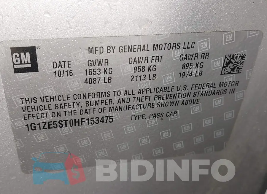 1G1ZE5ST0HF153475 Photo# 9
