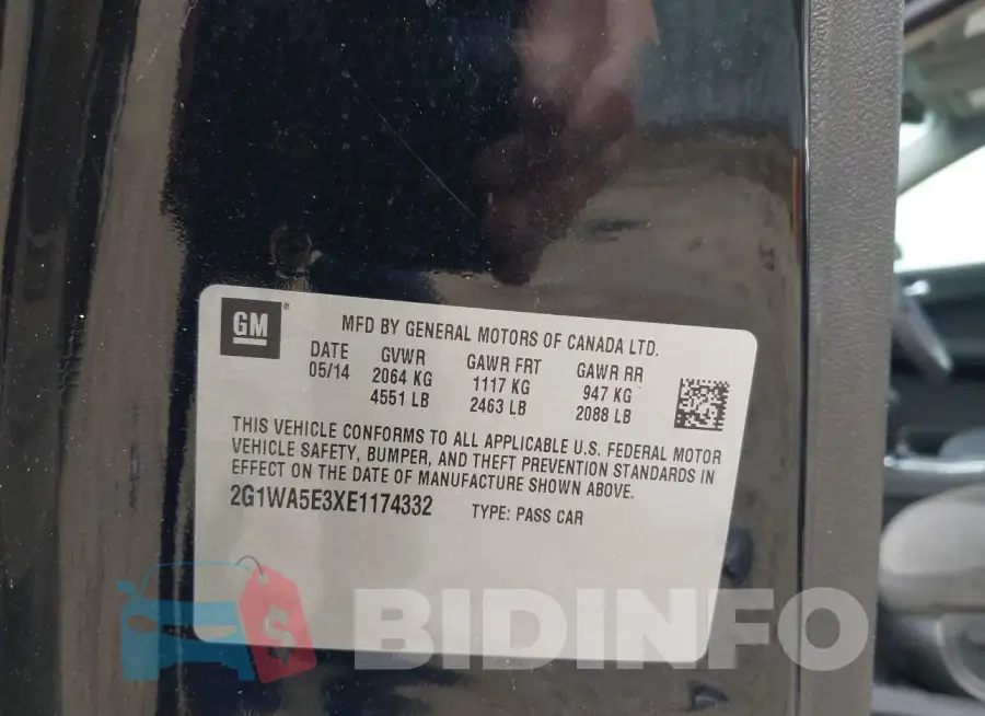 2G1WA5E3XE1174332 Photo# 9