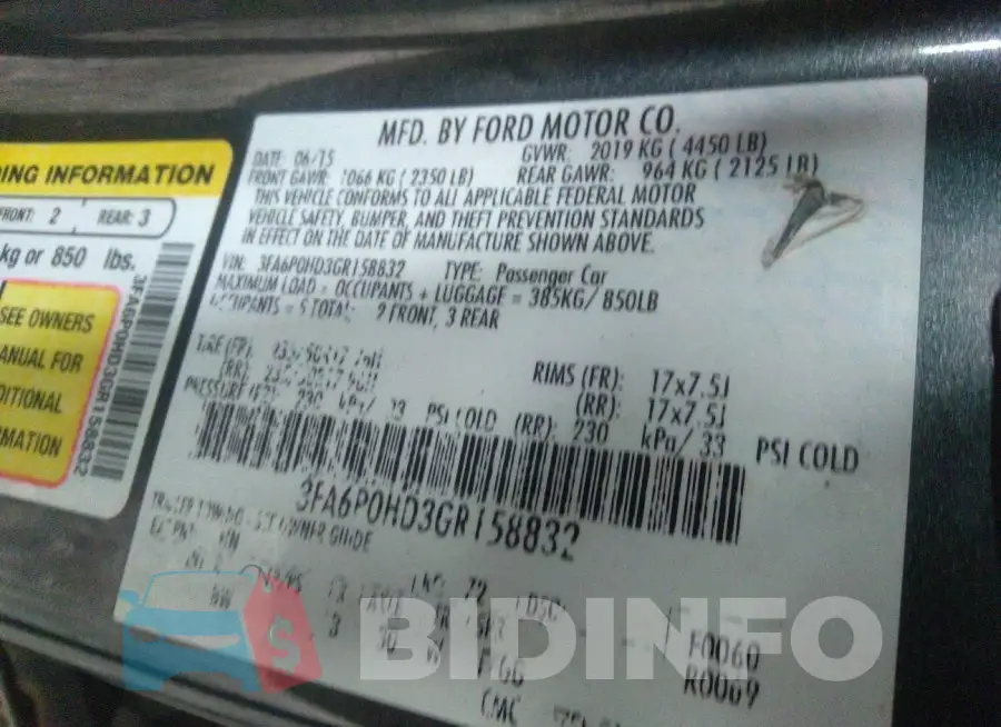3FA6P0HD3GR158832 Photo# 9