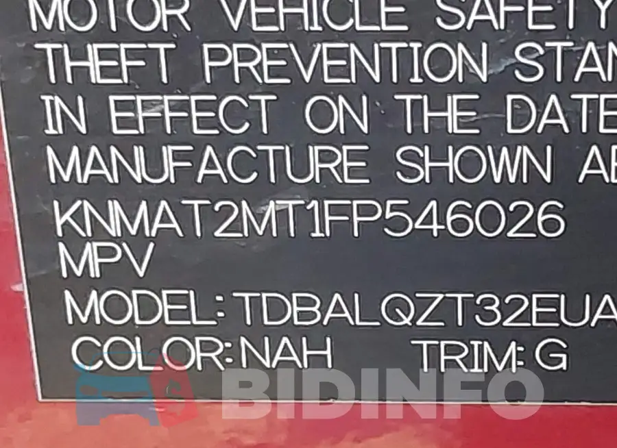 KNMAT2MT1FP546026 Photo# 9