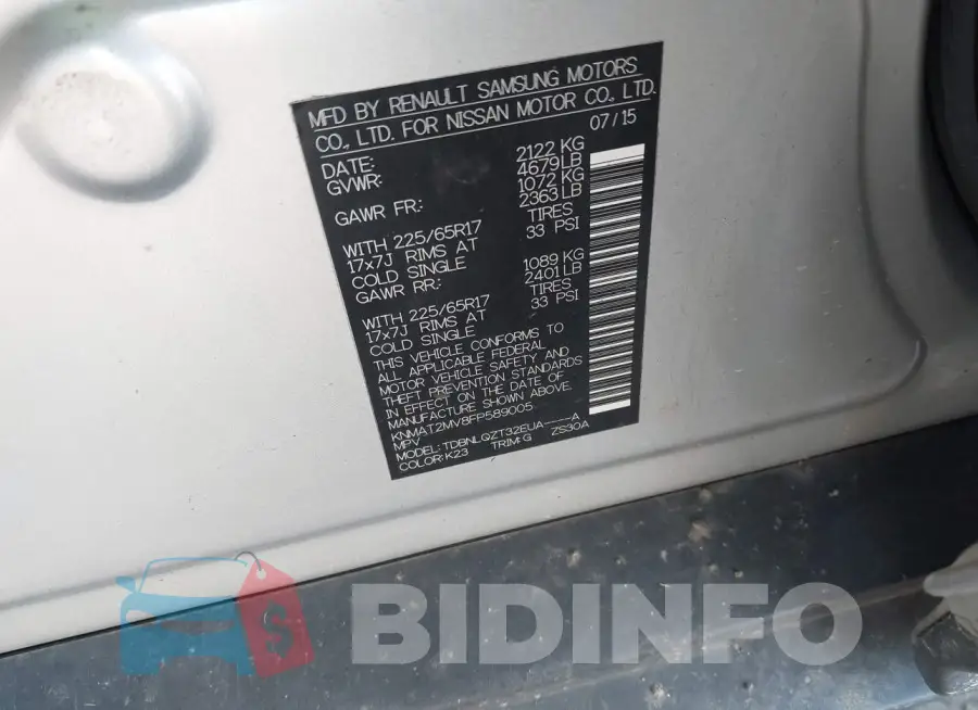KNMAT2MV8FP589005 Photo# 9
