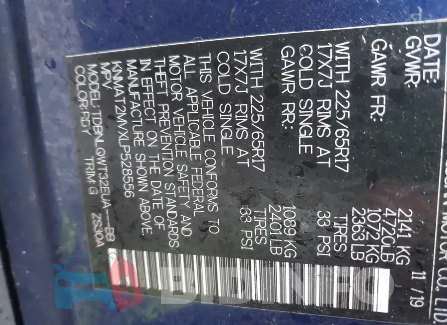 KNMAT2MVXLP528556 Photo# 9