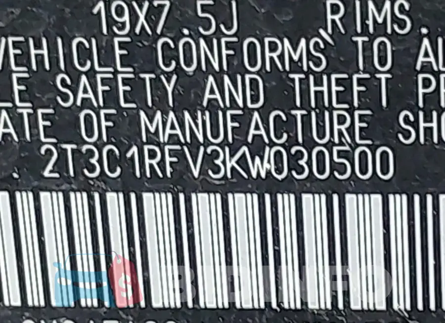 2T3C1RFV3KW030500 Photo# 9