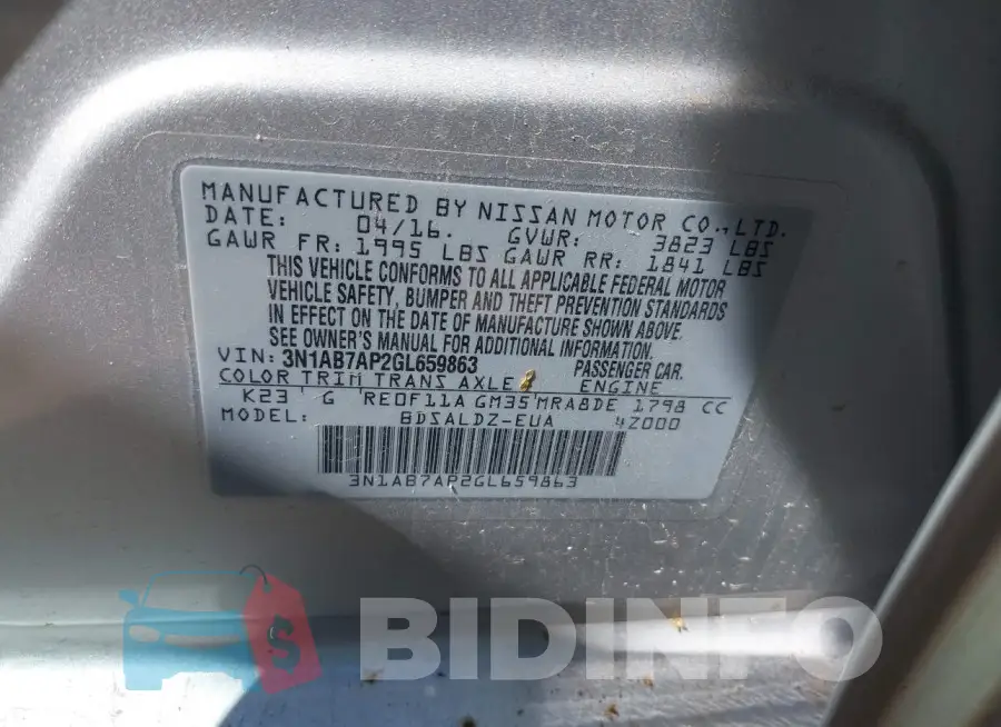 3N1AB7AP2GL659863 Photo# 9