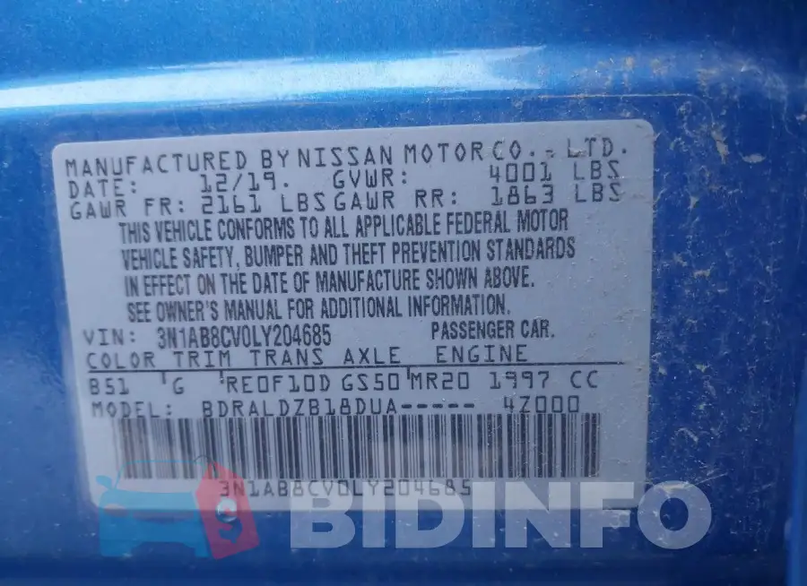 3N1AB8CV0LY204685 Photo# 9