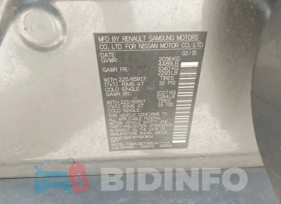 KNMAT2MT3FP543614 Photo# 9