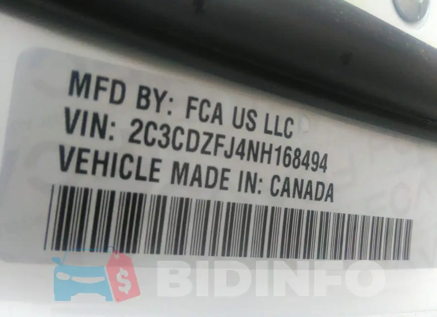 2C3CDZFJ4NH168494 Photo# 9