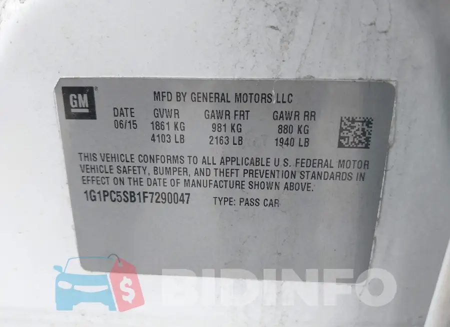 1G1PC5SB1F7290047 Photo# 9