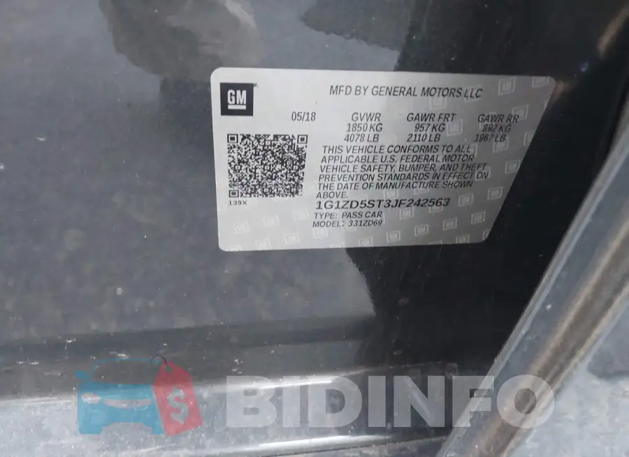 1G1ZD5ST3JF242563 Photo# 9