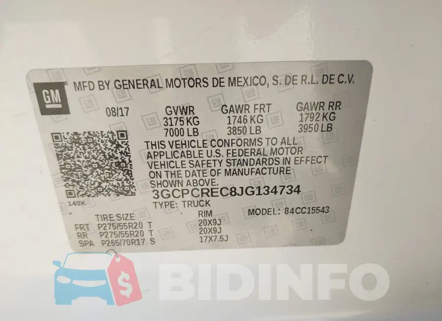 3GCPCREC8JG134734 Photo# 9