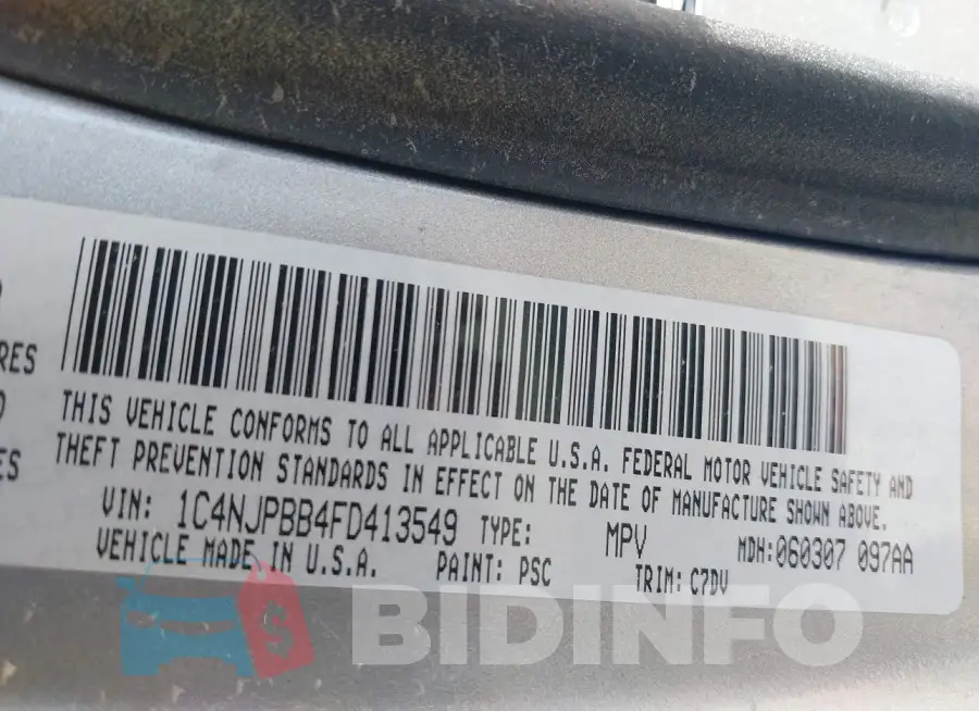 1C4NJPBB4FD413549 Photo# 9
