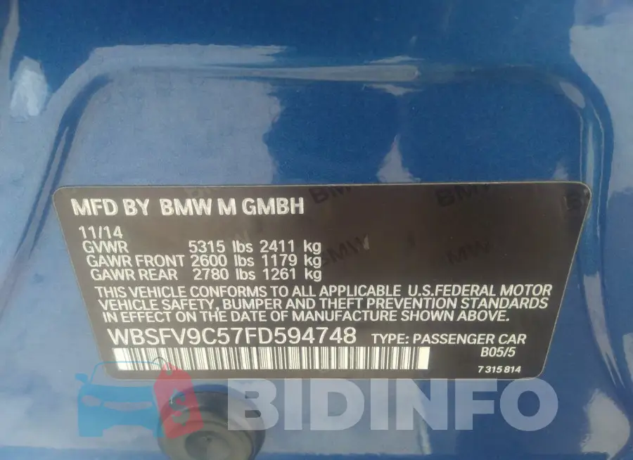WBSFV9C57FD594748 Photo# 9