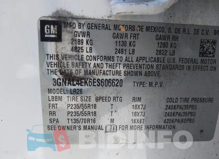 3GNAL4EK6ES606620 Photo# 9