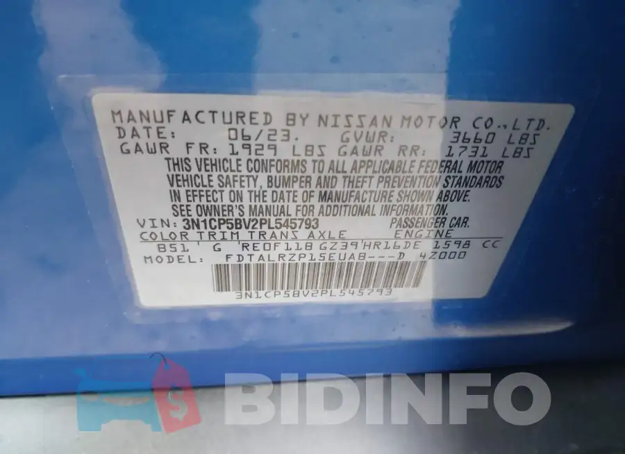 3N1CP5BV2PL545793 Photo# 9