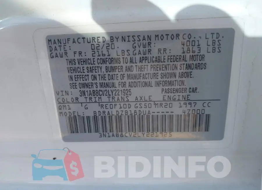 3N1AB8CV2LY221925 Photo# 9