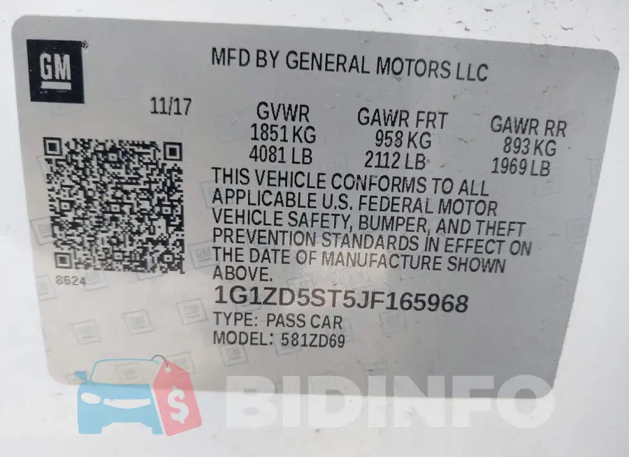 1G1ZD5ST5JF165968 Photo# 9