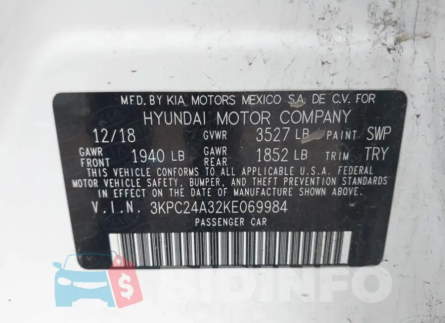 3KPC24A32KE069984 Photo# 9