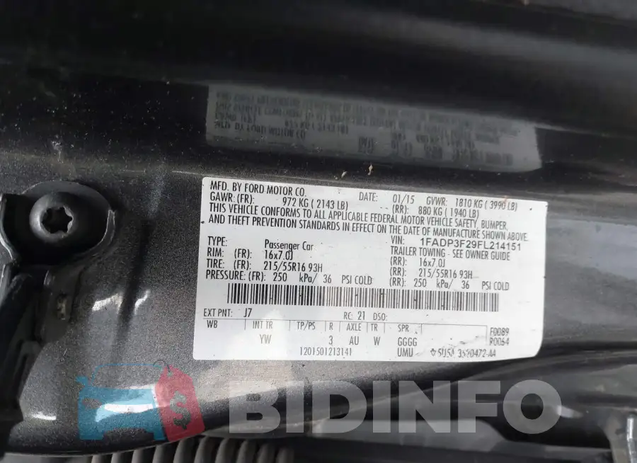 1FADP3F29FL214151 Photo# 9
