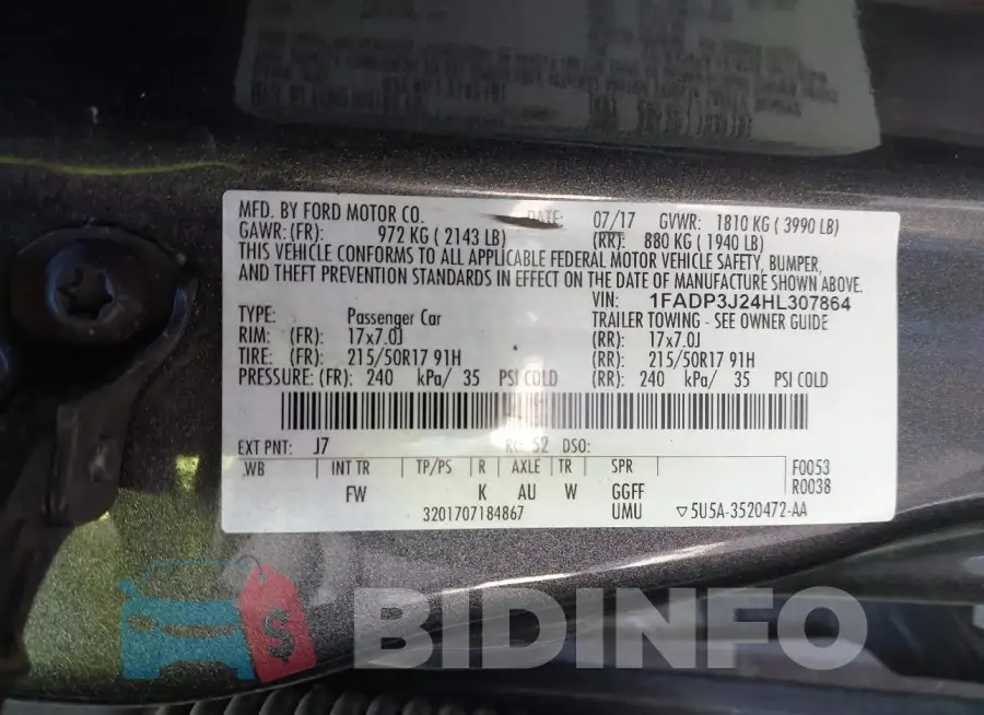 1FADP3J24HL307864 Photo# 9