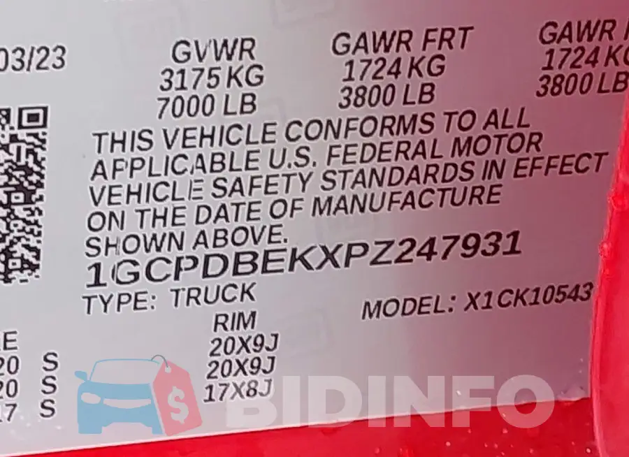 1GCPDBEKXPZ247931 Photo# 9