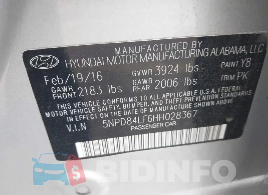5NPD84LF6HH028367 Photo# 9
