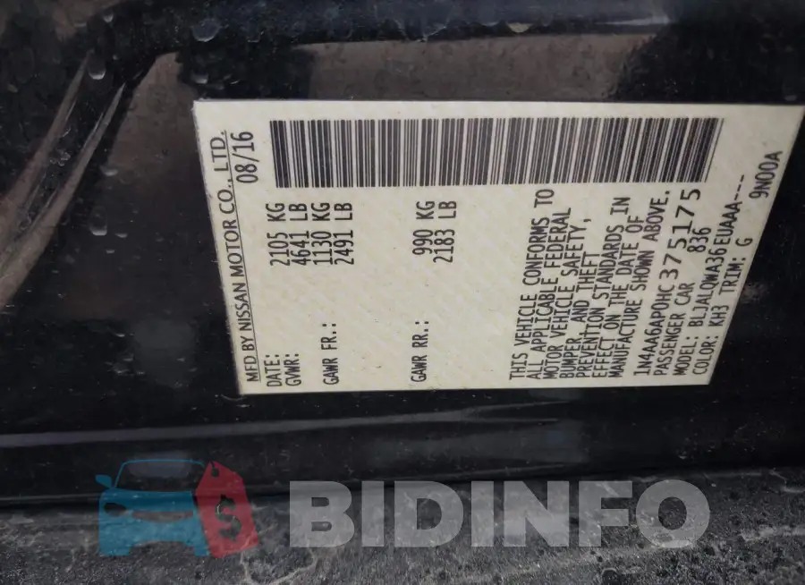 1N4AA6AP0HC375175 Photo# 9