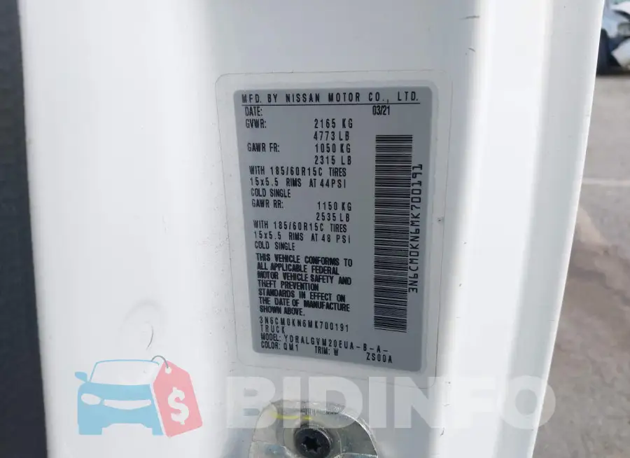 3N6CM0KN6MK700191 Photo# 9