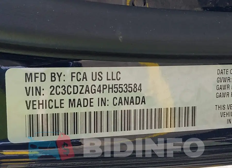 2C3CDZAG4PH553584 Photo# 9