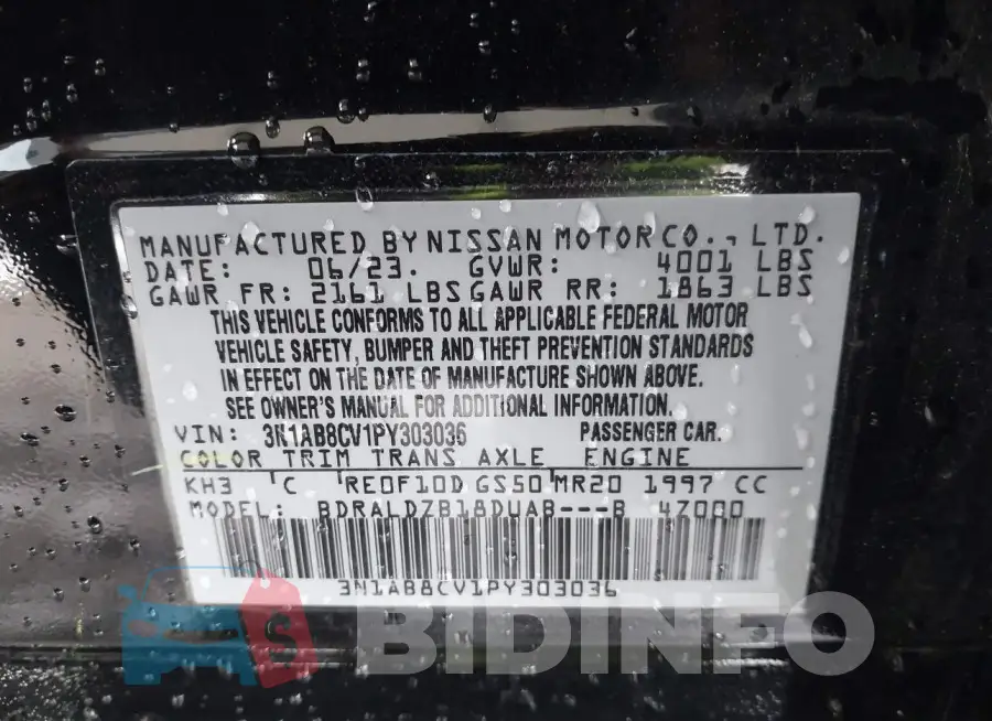 3N1AB8CV1PY303036 Photo# 9