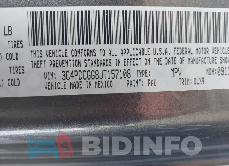 3C4PDCGG8JT157108 Photo# 9