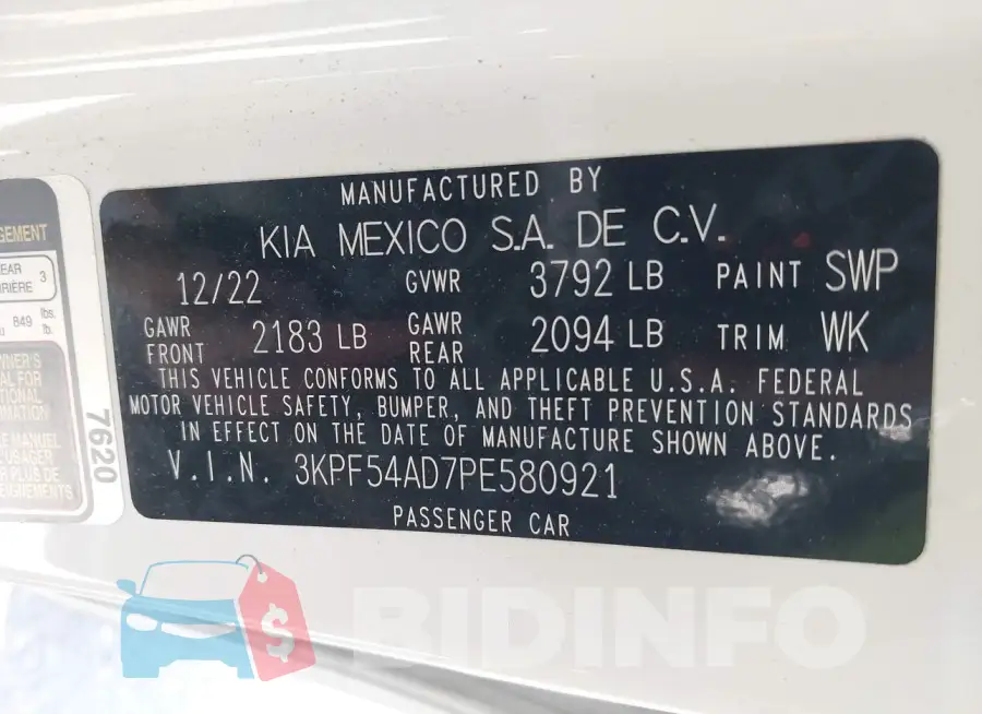 3KPF54AD7PE580921 Photo# 9