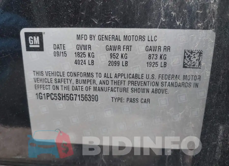 1G1PC5SH5G7156390 Photo# 9