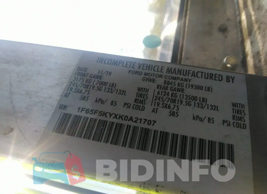 1F65F5KYXK0A21707 Photo# 8