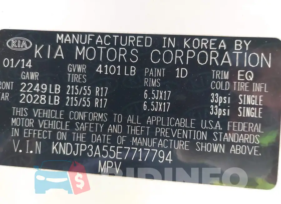 KNDJP3A55E7717794 Photo# 9