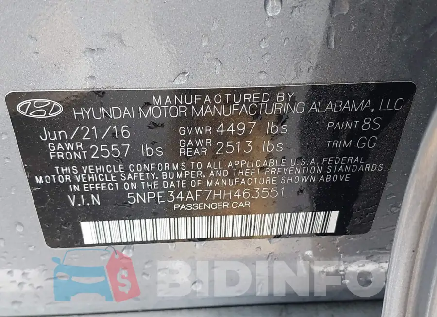 5NPE34AF7HH463551 Photo# 9