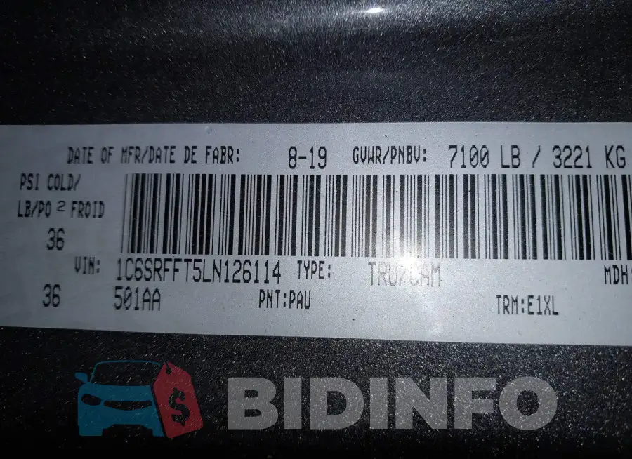 1C6SRFFT5LN126114 Photo# 9