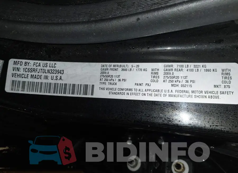 1C6SRFJT0LN323943 Photo# 9