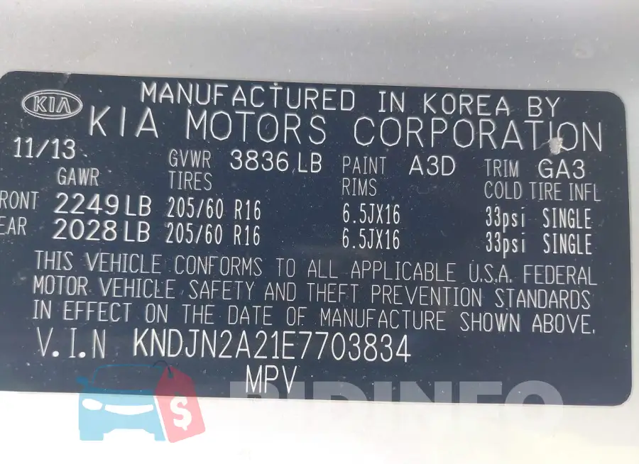 KNDJN2A21E7703834 Photo# 9