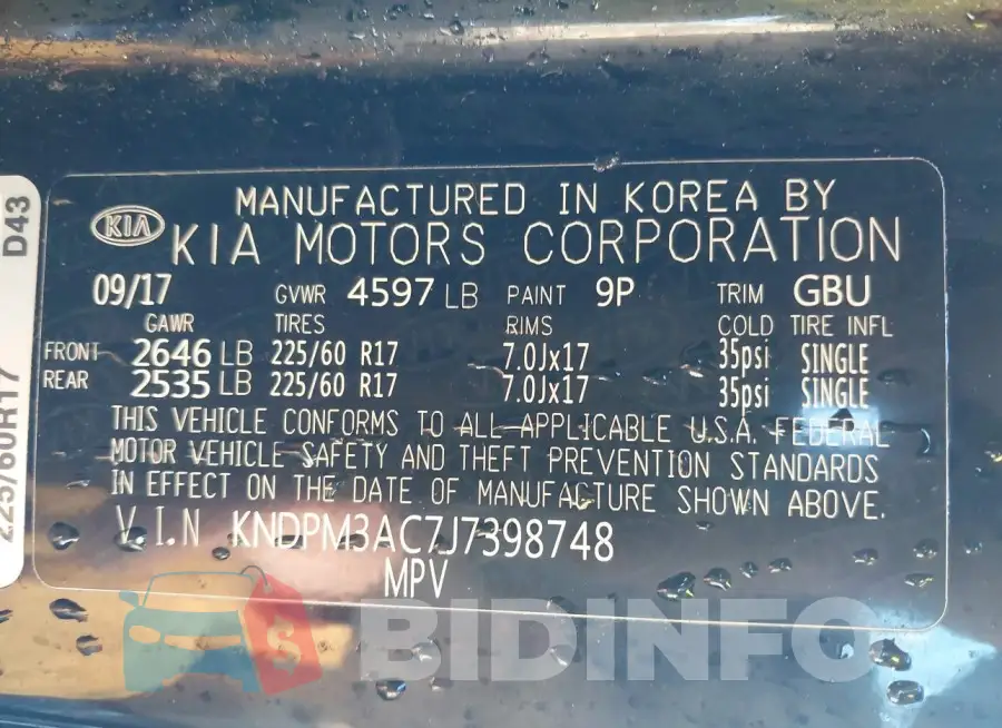KNDPM3AC7J7398748 Photo# 9