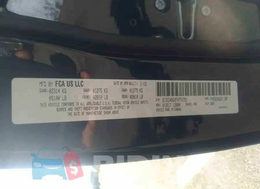 2C3CDXBG2FH771721 Photo# 9