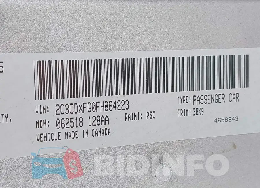 2C3CDXFG0FH884223 Photo# 9