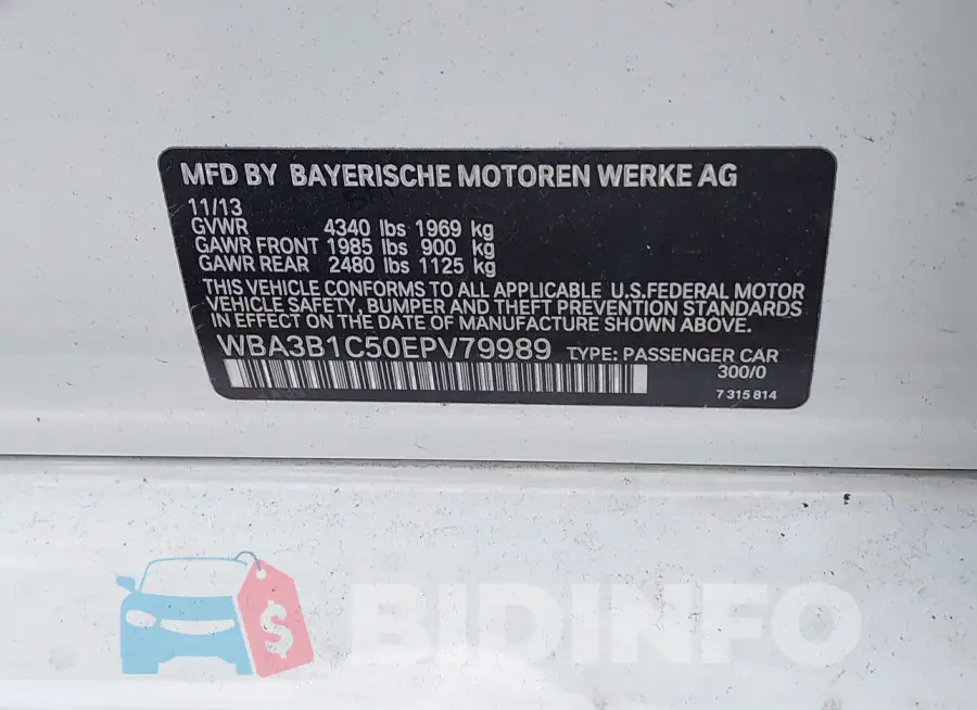 WBA3B1C50EPV79989 Photo# 9