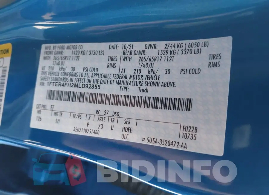 1FTER4FH2MLD92855 Photo# 9