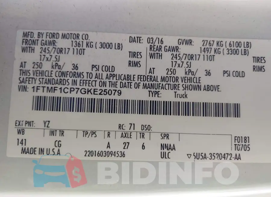 1FTMF1CP7GKE25079 Photo# 9